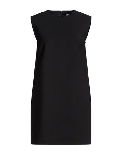 Max Mara Woman Mini Dress Black Size 4 Virgin Wool, Elastane In Brown