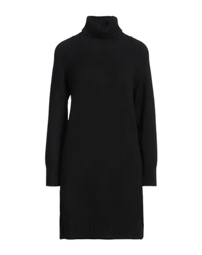 Max Mara Woman Mini Dress Black Size Xl Virgin Wool