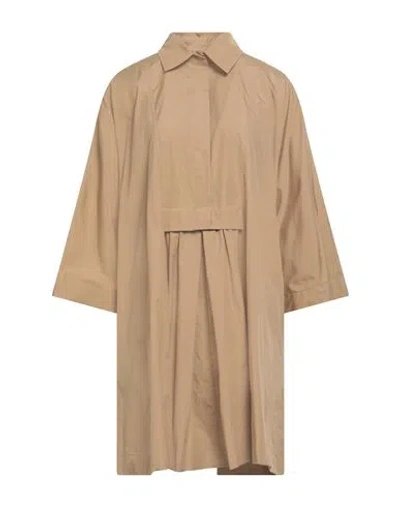 Max Mara Woman Mini Dress Camel Size 4 Cotton In Beige
