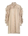 Max Mara Woman Mini Dress Camel Size 4 Silk In Multi