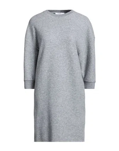 Max Mara Woman Mini Dress Light Grey Size L Virgin Wool, Cashmere, Polyamide In Gray