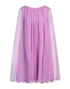 Max Mara Purple Silk Midi Dress In Purple