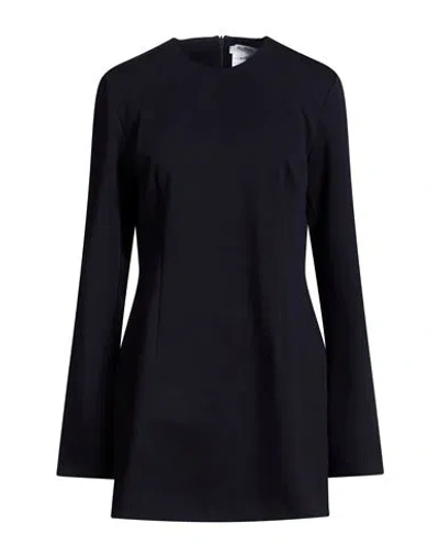 Max Mara Woman Mini Dress Midnight Blue Size M Virgin Wool, Cotton, Elastane