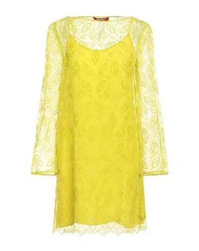 Max Mara Woman Mini Dress Yellow Size 10 Polyester