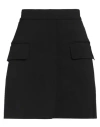 Max Mara Woman Mini Skirt Black Size 4 Virgin Wool, Elastane