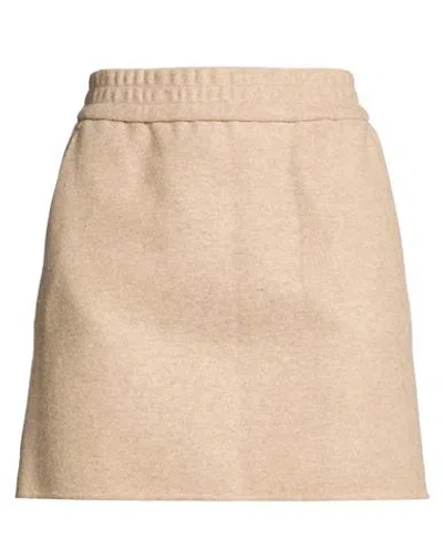 Max Mara Woman Mini Skirt Camel Size 6 Virgin Wool, Cashmere, Polyamide In Pink
