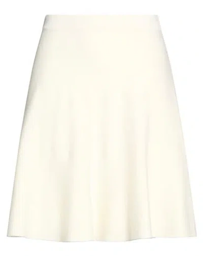 Max Mara Woman Mini Skirt Ivory Size M Virgin Wool In Neutral