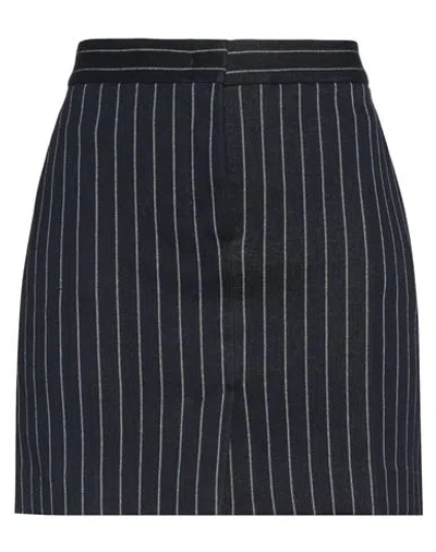 Max Mara Woman Mini Skirt Midnight Blue Size 8 Cotton, Cashmere, Silk