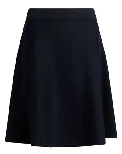 Max Mara Woman Mini Skirt Midnight Blue Size L Virgin Wool
