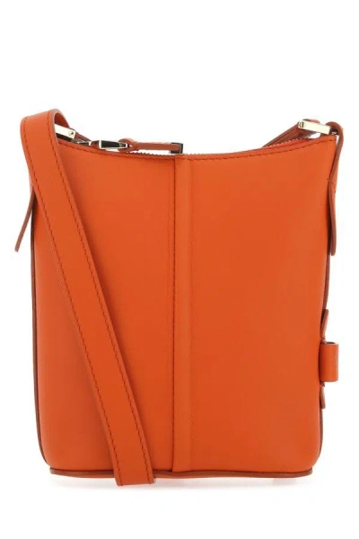 MAX MARA MAX MARA WOMAN ORANGE LEATHER RIVIERS CROSSBODY BAG