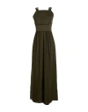 Max Mara Woman Overalls Military Green Size 10 Cotton, Silk In Green