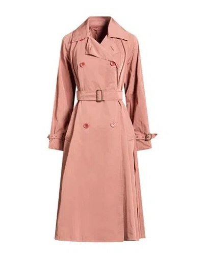 Max Mara Woman Overcoat & Trench Coat Antique Rose Size 8 Polyester In Multi