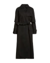 Max Mara Woman Overcoat & Trench Coat Black Size 8 Cotton In Black