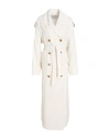 Max Mara Double-breasted Wool Trench Coat In White