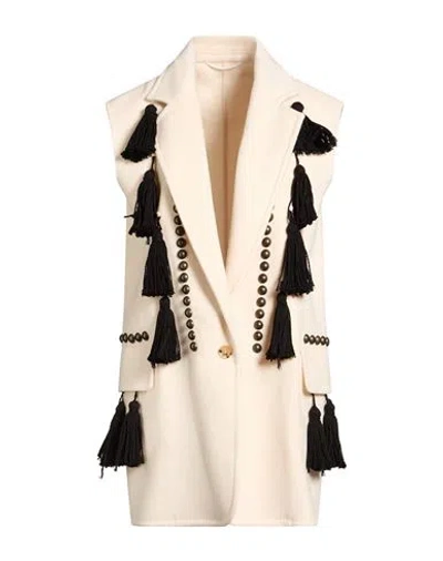 Max Mara Woman Overcoat & Trench Coat Ivory Size Onesize Virgin Wool, Cashmere In Neutral