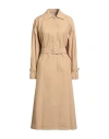 Max Mara Woman Overcoat & Trench Coat Sand Size 12 Cotton, Elastane In Brown