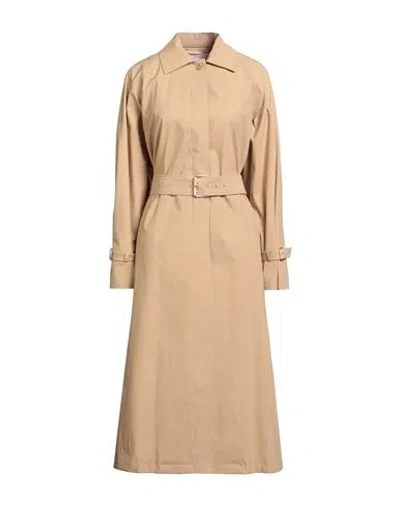 Max Mara Woman Overcoat & Trench Coat Sand Size 12 Cotton, Elastane In Brown