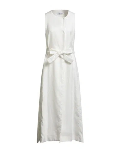 MAX MARA MAX MARA WOMAN OVERCOAT & TRENCH COAT WHITE SIZE 8 LINEN