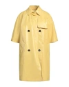 Max Mara Tondo Double-breasted Coated-cotton Coat In Yellow