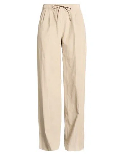 Max Mara Woman Pants Beige Size 12 Cotton, Cashmere