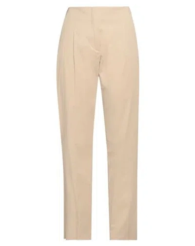 Max Mara Woman Pants Beige Size 12 Cotton, Silk, Elastane