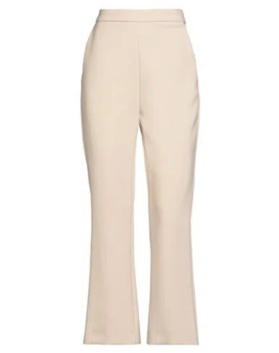 MAX MARA MAX MARA WOMAN PANTS BEIGE SIZE 4 VIRGIN WOOL, ELASTANE