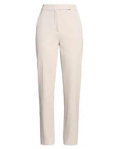 Max Mara Woman Pants Beige Size 8 Virgin Wool, Elastane In Gold