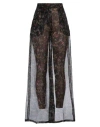 Max Mara Printed Organza Pants In Black