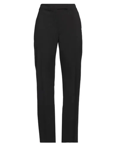 MAX MARA MAX MARA WOMAN PANTS BLACK SIZE 12 VIRGIN WOOL, MOHAIR WOOL, ELASTANE