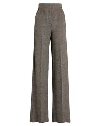 Max Mara Woman Pants Black Size 12 Wool, Viscose, Polyamide In Gray
