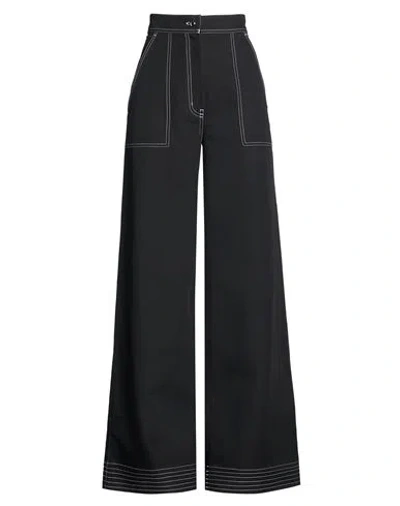 Max Mara Woman Pants Black Size 14 Cotton, Linen