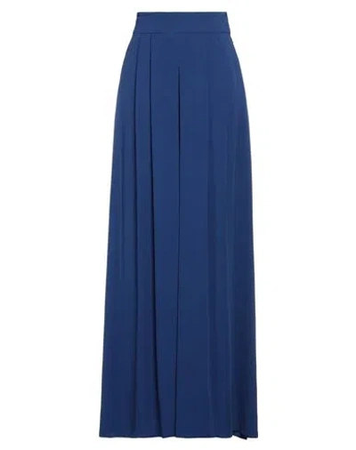Max Mara Woman Pants Bright Blue Size 10 Silk