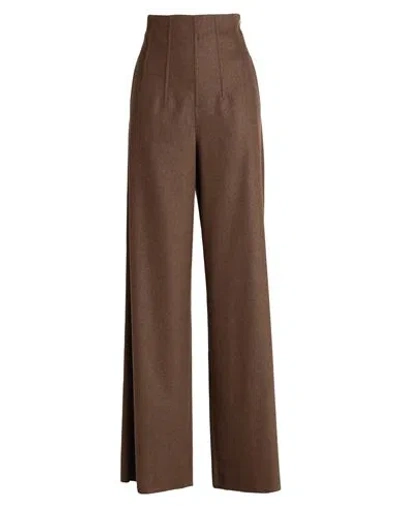 Max Mara Woman Pants Brown Size 10 Virgin Wool, Cashmere, Elastane