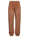 Max Mara High-waist Knitted Trousers In Brown
