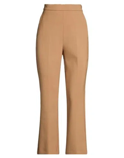 Max Mara Woman Pants Camel Size 2 Virgin Wool, Elastane In Beige