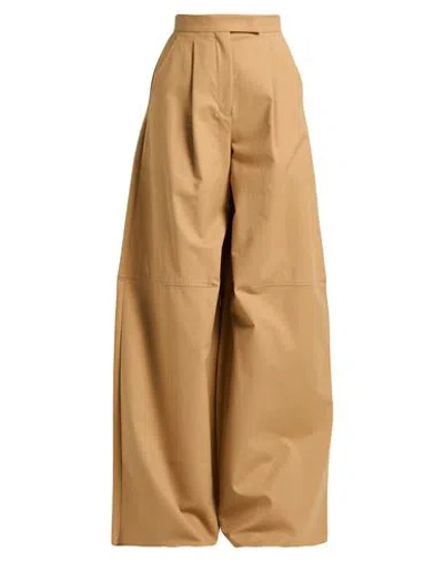 Max Mara Woman Pants Camel Size 6 Cotton, Elastane