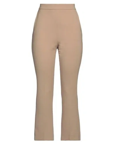 Max Mara Woman Pants Camel Size 8 Virgin Wool, Elastane In Beige