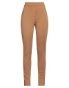 Max Mara Straight-leg Tailored Cotton Pants With Structured Waistband In Beige