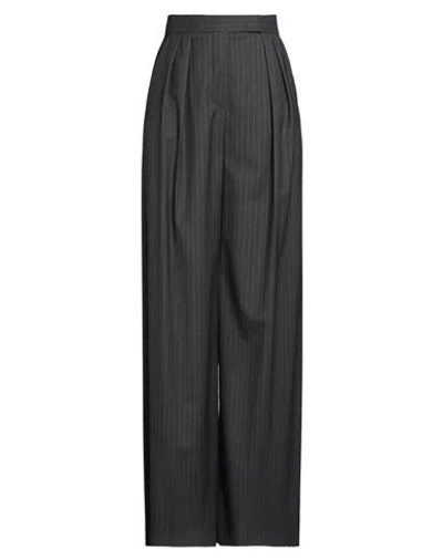 Max Mara Woman Pants Charcoal Size 8 Virgin Wool In Black