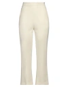 Max Mara Woman Pants Cream Size 10 Virgin Wool, Elastane In White