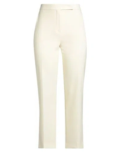 Max Mara Woman Pants Cream Size 10 Virgin Wool, Mohair Wool In Neutral