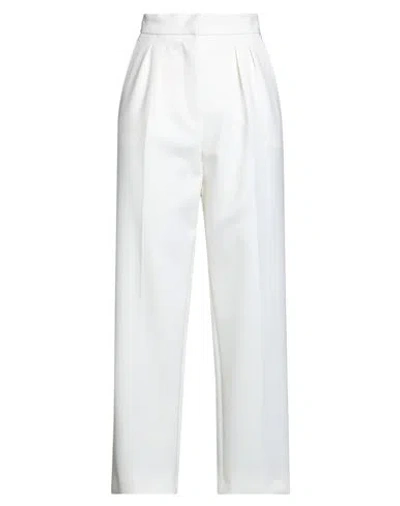 Max Mara Woman Pants Cream Size 6 Virgin Wool, Elastane In White