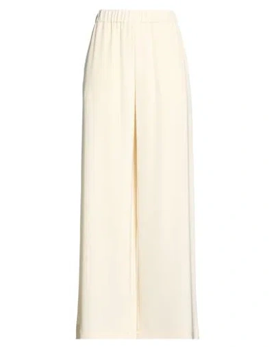 Max Mara Woman Pants Cream Size 8 Silk, Elastane In White