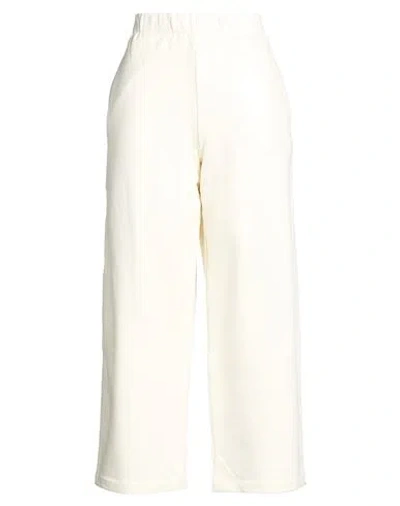 Max Mara Woman Pants Cream Size S Silk, Cotton, Elastane In Metallic