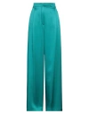 Max Mara Women Satin Wide-leg Silk Trousers In Green