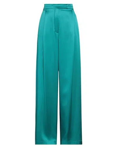 MAX MARA MAX MARA WOMAN PANTS EMERALD GREEN SIZE 10 SILK
