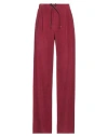 Max Mara Woman Pants Garnet Size 8 Cotton, Cashmere In Red