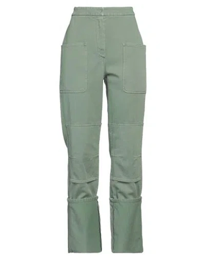 Max Mara Woman Pants Green Size 8 Cotton In 016