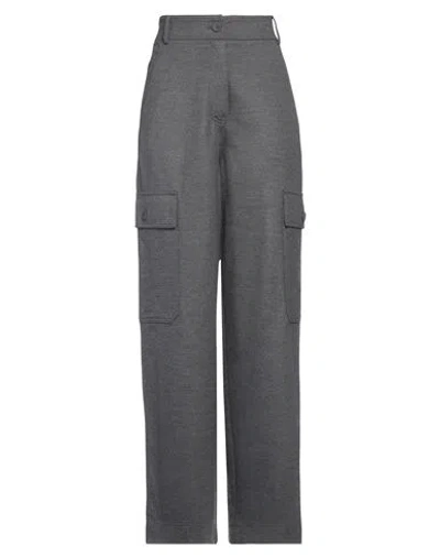 Max Mara Woman Pants Grey Size 16 Virgin Wool