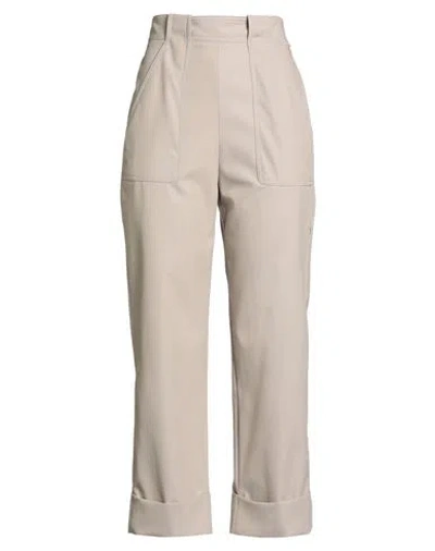 Max Mara Palio Cotton-twill Straight Leg Pants In Neutral